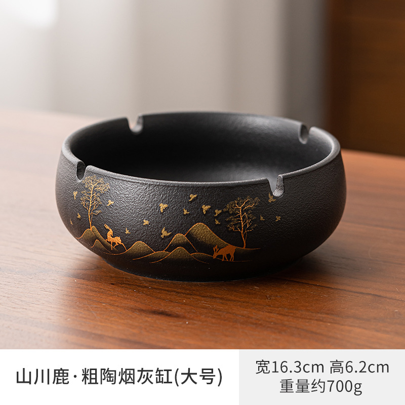 Mountain and River Deer - Ashtray [Large]