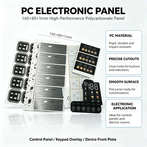 Panel de Control de Policarbonato de 1 mm Personalizado, Placa Frontal OEM ODM para Máquina de Café, Electrodomésticos, Dispositivos Médicos - Product Image 2