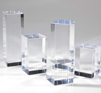 Plaques en plexiglas pour présentation de bijoux, Cube de jouets carrés, personnalisés, solide, en acrylique, transparent