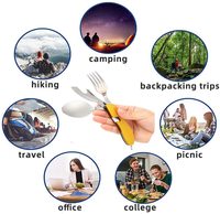 Kit de couverts de Camping, cuillère à fourchette pliable en acier inoxydable, couteau et ouvre-bouteille, Kits de combinaison, ustensiles de Camping, 4 en 1