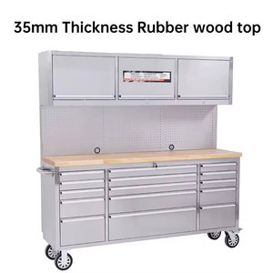 Chariot à <span class=keywords><strong>outils</strong></span> de <span class=keywords><strong>72</strong></span> <span class=keywords><strong>pouces</strong></span> en acier inoxydable anti-déformation, armoire à <span class=keywords><strong>outils</strong></span> robuste, vente directe d'usine - Product Image 6