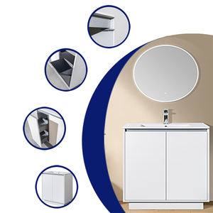 Gabinete modular independiente del piso del cuarto de baño del fregadero Diseño moderno con el cajón de encargo - Product Image 6