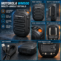 Microphone haut-parleur sans fil Motorola WM500 PMMN4127A pour talkie-walkie APX8000 R7 PoC Kodiak RSM, accessoire radio bidirectionnelle