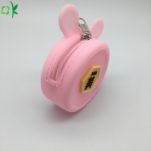 OKSILICONE Cute <b>Mini</b> Silicone Zipper Handbag Reusable for Girls Kids With Custom Character Silicone Rubber <b>Backpack</b> Coin Purse - Product Image 3