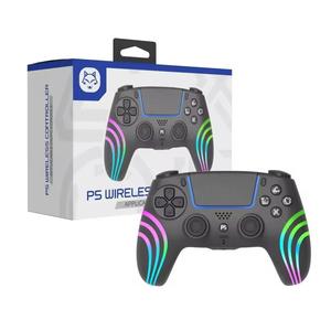 Manette de <span class=keywords><strong>jeu</strong></span> Bluetooth pour PS5, joystick à détection de mouvement, vibration, manette sans fil avec effet d'éclairage RVB coloré - Product Image 2