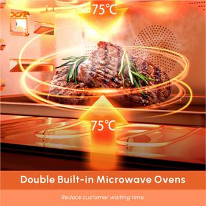 タッチスクリーンで自動加熱されたホットフードピザハンバーガーサンドイッチ自動販売機 - Product Image 5