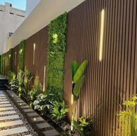 Revêtements muraux extérieurs en composite bois-plastique (WPC) co-extrudé, imperméables, modernes, à rainures creuses, pour la décoration de façades de maisons, usage extérieur domestique