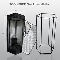 Sauna domestique de luxe américain avec panneau de commande numérique, système d'aromathérapie et banc ergonomique pour une thérapie de désintoxication corporelle complète