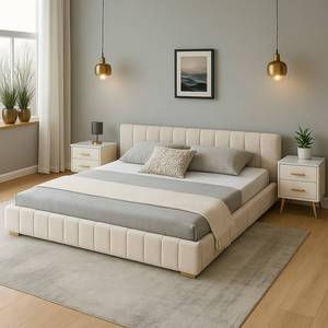 Lit Tatami de Luxe Italien King Size Réglable, Mobilier Moderne Idéal pour Appartement, Chambre Parentale avec Deux Tables de Chevet - Product Image 2