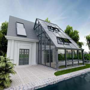 Jardin contemporain Design cadre en aluminium toit en verre véranda 4 saisons véranda maison en verre véranda - Product Image 2