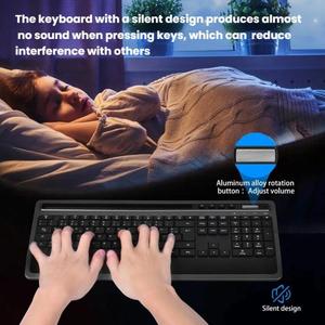 Hot Bán bàn phím không dây và chuột <span class=keywords><strong>Combo</strong></span> cho văn phòng kinh doanh với máy tính bảng Khe cắm bàn phím máy tính - Product Image 4