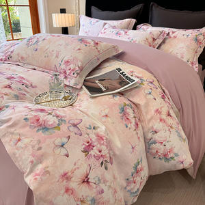 Juego de Sábanas de Siete Piezas de Algodón Cepillado Estilo Chino, 100% Algodón Puro, Fundas de <span class=keywords><strong>Cama</strong></span> de Lana, Calidad de Alta Gama, Lujo para el Hogar - Product Image 3