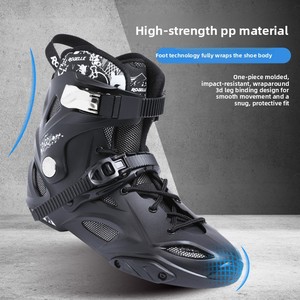 <span class=keywords><strong>Patines</strong></span> <span class=keywords><strong>de</strong></span> Carreras <span class=keywords><strong>de</strong></span> <span class=keywords><strong>Tres</strong></span> <span class=keywords><strong>Ruedas</strong></span> Grandes con Carcasa <span class=keywords><strong>de</strong></span> Nailon <span class=keywords><strong>de</strong></span> Una Sola Fila para Hombres y Mujeres Adultos - Product Image 2