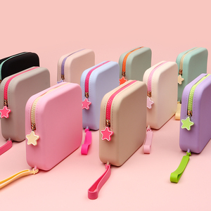 <span class=keywords><strong>Sac</strong></span> à <span class=keywords><strong>main</strong></span> portable multifonctionnel pour femme, utilisation quotidienne, portefeuille en silicone écologique, porte-monnaie - Product Image 3