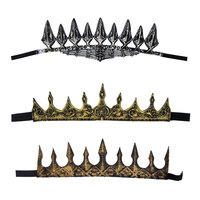Couronne royale vintage en bronze à motif squelette pour Halloween, déguisement médiéval, vampire, gothique, cosplay, fête, décoration
