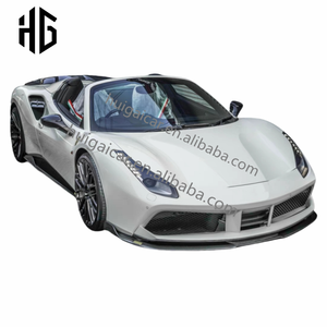 Jupes latérales en fibre de carbone, kit de carrosserie pour <span class=keywords><strong>Ferrari</strong></span> 488 GTB Sports Turning Rear Diffuser Spoiler Car Parts, <span class=keywords><strong>prix</strong></span> de gros - Product Image 2