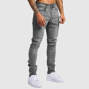 E0105TA07 Jeans negros lavados estilo personalizado de <span class=keywords><strong>la</strong></span> <span class=keywords><strong>calle</strong></span> alta de gran tamaño para los hombres - Product Image 4
