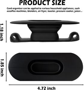 Organisateur de câbles en silicone YDS pour appareils de cuisine, enrouleur de câbles adhésif pour mélangeurs, support de câbles durable, gestion des câbles - Product Image 2