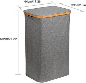 Stylish <b>Large</b> Oxford Cloth Folding Laundry Hamper Foldable Straw <b>Basket</b> Eco-Friendly Sewing Clothes <b>Storage</b> Convenient Elegant - Product Image 3
