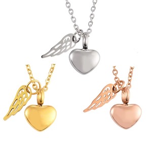 Waterproof 316L Stainless Steel Cremation Urn Pendant for Ashes - Durable Memorial Jewelry Keepsake Necklace for Human & <b>Pet</b> - Product Image 1