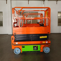 Plateforme de travail en hauteur électrique de 10 m, nacelle élévatrice à ciseaux entièrement électrique, petite nacelle hydraulique mobile autopropulsée en acier