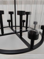 Nouveau Style Chaud Noir Cristal Candélabre Table Décor Lustres Bougeoir Avec Support De Mariage Pièce Maîtresse