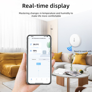 Zigbee 3.0 Wifi kỹ thuật số nhiệt độ ẩm kế đo Alexa Google tương thích Nhiệt kế cho văn phòng nhà PC 3.0 không dây nhà để xe - Product Image 5