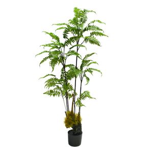 <span class=keywords><strong>Plantes</strong></span> <span class=keywords><strong>en</strong></span> <span class=keywords><strong>pot</strong></span> <span class=keywords><strong>en</strong></span> plastique arbre de fougère artificielle avec couleur or à la décoration de la maison intérieur extérieur FWJ-001-12001 - Product Image 1