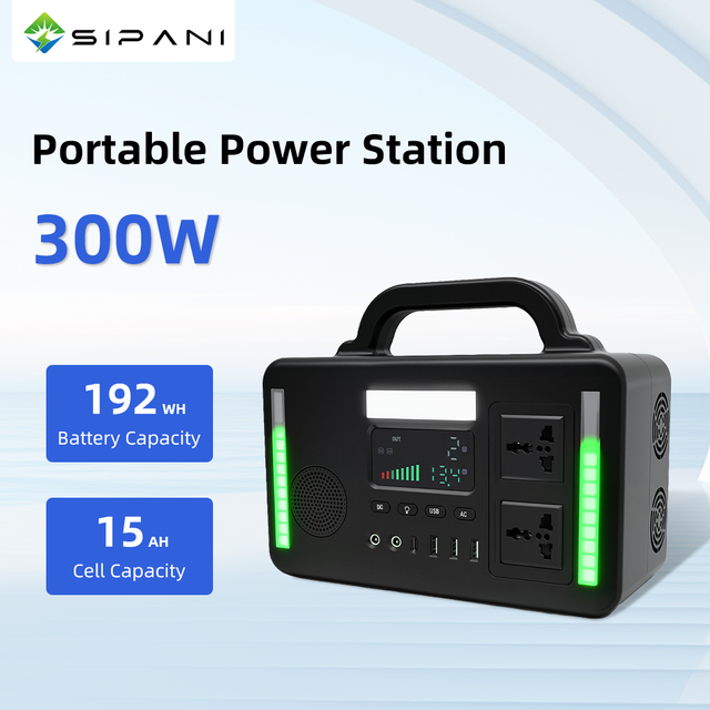 Factory Battery Backup 300W 192WH Rechargeable Outdoor Portable Power Station Solar Portable Lithium Power Station for Home