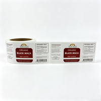 Étiquettes autocollantes personnalisées en vinyle UV imperméables pour bouteilles de compléments alimentaires, autocollants pour pots de capsules de Maca, étiquettes pour fibres alimentaires et produits alimentaires en général