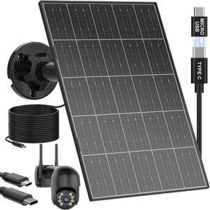 ALECTER 8W/15W Monocrystalline Silicon <b>Solar</b> Panels DC 5V Outdoor Rechargeable Battery IP65 Waterproof <b>Security</b> <b>Camera</b> CE ROHS - Product Image 1