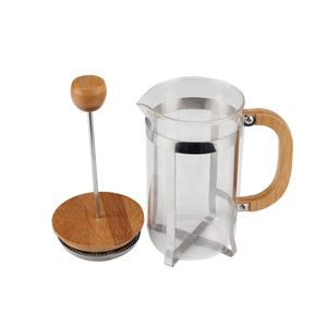 Cafetera Francesa de Vidrio de Borosilicato sin BPA, con Capacidad de 0.6L, Carcasa de Acero Inoxidable, Tapa y Asa de Madera - Product Image 4