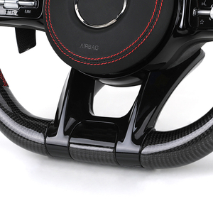 Volante LED de fibra de carbono de cuero medio perforado para <span class=keywords><strong>Mercedes</strong></span> <span class=keywords><strong>Benz</strong></span> Clase E W211 W212 W213 W221 W222 W205 W204 C43 C63 <span class=keywords><strong>AMG</strong></span> - Product Image 6