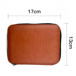 Nouveauté 2025 – Kit d'aiguilles circulaires interchangeables 13 pièces en oxyde d'aluminium avec embouts imprimés et étui en PU marron – Outil de tricot - Product Image 4