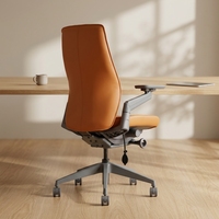 Fauteuil de bureau ergonomique pivotant en cuir PU, avec dossier en TPEE/NYLON et fonction massage, idéal pour la maison et le gaming – Vente chaude OEM Foshan