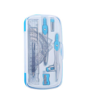 Ensemble de géométrie scolaire de haute qualité, 10 pièces, boîte en plastique, ensemble de <span class=keywords><strong>mathématiques</strong></span>, gomme à effacer - Product Image 3