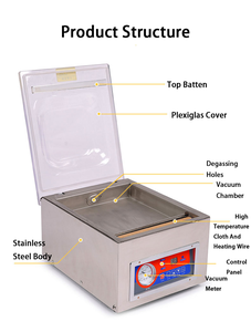DUOQI-Empaquetadora de mesa industrial, sellador al vacío para alimentos, bolsas de plástico, máquinas de envasado al vacío, 220V, v - Product Image 3