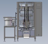 Machine d'emballage de sachets à quatre soudures pour grains de café, machine VFFS avec valve unidirectionnelle, machine d'emballage de grains de café avec valve de dégazage