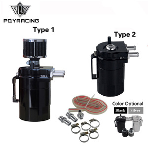กระป๋องน้ำมัน Poyracing ขนาด 300 มล. พร้อมตัวกรองอากาศและช่องระบายอากาศสำหรับการอัพเกรดแบบดัดแปลง สีดำเงิน - Product Image 1