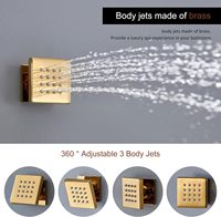 Système de douche à musique Ensemble de douche thermostatique à LED pour le bain