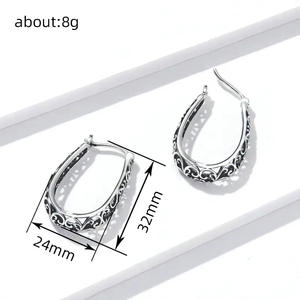 Orecchini a Cerchio Classici in Argento 925 per Donna, Gioielli per Uso Quotidiano, Orecchini Raffinati dal Design Elegante - Product Image 6