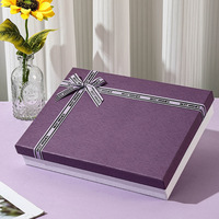 Boîte-cadeau violette Heaven Earth Cover pour emballage d'écharpe de sous-vêtements chauds pour portefeuille à bougies le jour de la Saint-Valentin