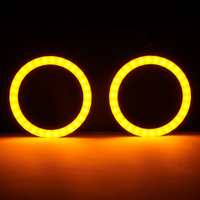 Pièces automobiles 7 pouces phare led ange yeux halo anneau 7 ''phare avec clignotant ambre pour Jeep Wrangler JK