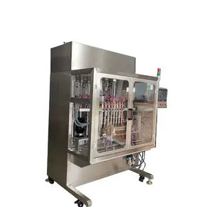 Servo motor automatic syrup bottle filling machine thick liquid bottle filling capping labeling machine line
