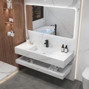 <span class=keywords><strong>Meuble</strong></span>-lavabo mural <span class=keywords><strong>de</strong></span> luxe <span class=keywords><strong>haut</strong></span> <span class=keywords><strong>de</strong></span> <span class=keywords><strong>gamme</strong></span> sur mesure pour hôtel, 32 po x 40 po, avec motif noir incurvé, pour projet commercial - Product Image 6