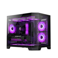 NOUVEAU Boîtier PC Gamer Mid-Tower en Acier pour Aquarium, Design MATX USB3.0 avec Fenêtre Latérale, Boîtier d'Ordinateur de Jeu à Panneaux Détachables Rapides