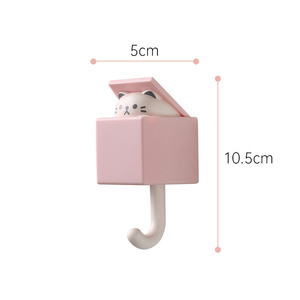 Crochet de collage créatif pour chat, dessin animé, auto-adhésif, dortoir, chambre à coucher, <span class=keywords><strong>porte</strong></span>-clé, parapluie, serviette, <span class=keywords><strong>porte</strong></span>-<span class=keywords><strong>manteau</strong></span> - Product Image 6