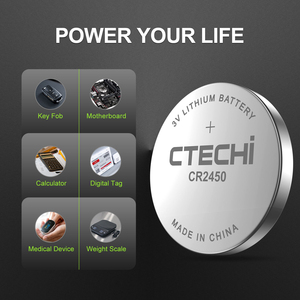 Custom Cr2450 Cr2034 Thin <strong>3V</strong> 5V Coin <strong>Cell</strong> Battery <strong>Button</strong> <strong>Cell</strong> Battery <strong>3V</strong> 600mAh Lithium Manganese Battery - Product Image 2