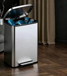 Cubo de Basura con Pedal de Acero Inoxidable, Gran Capacidad, para Salón de Belleza, Peluquería y Uso en Pasillos de Centros Comerciales - Product Image 6