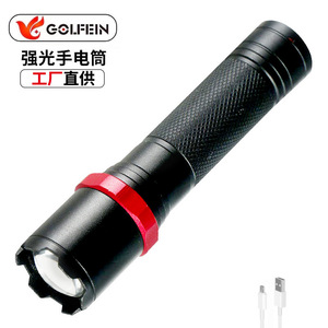 Mini Rechargeable <b>Led</b> <b>Flashlight</b> With Zoom And Dimmer For Outdoor Use Aluminum Alloy Body USB Charging Portable Torch Light - Product Image 3